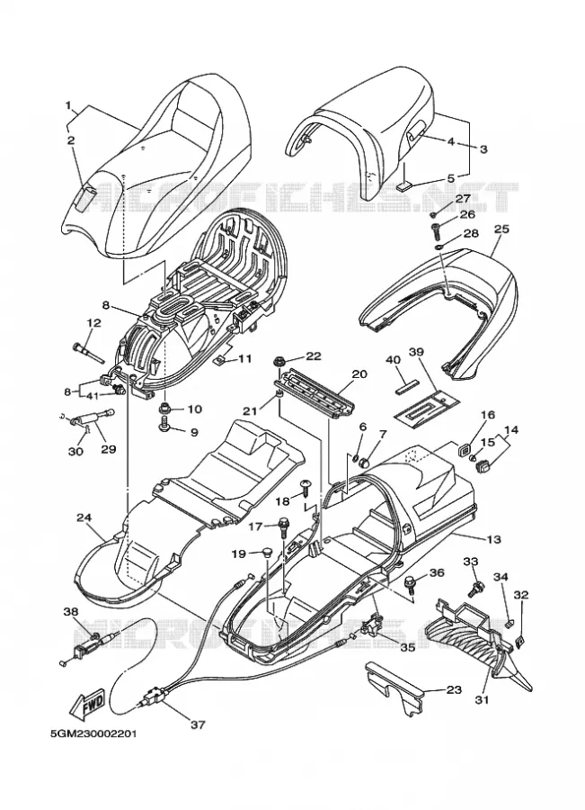 SELLE Yamaha SCOOTER 250 2000 SKYLINER  YP250 SKYLINER
