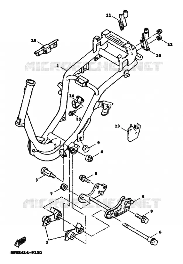 FRAME Yamaha SCOOTER 125 2000 FLAME  XC125A FLAME