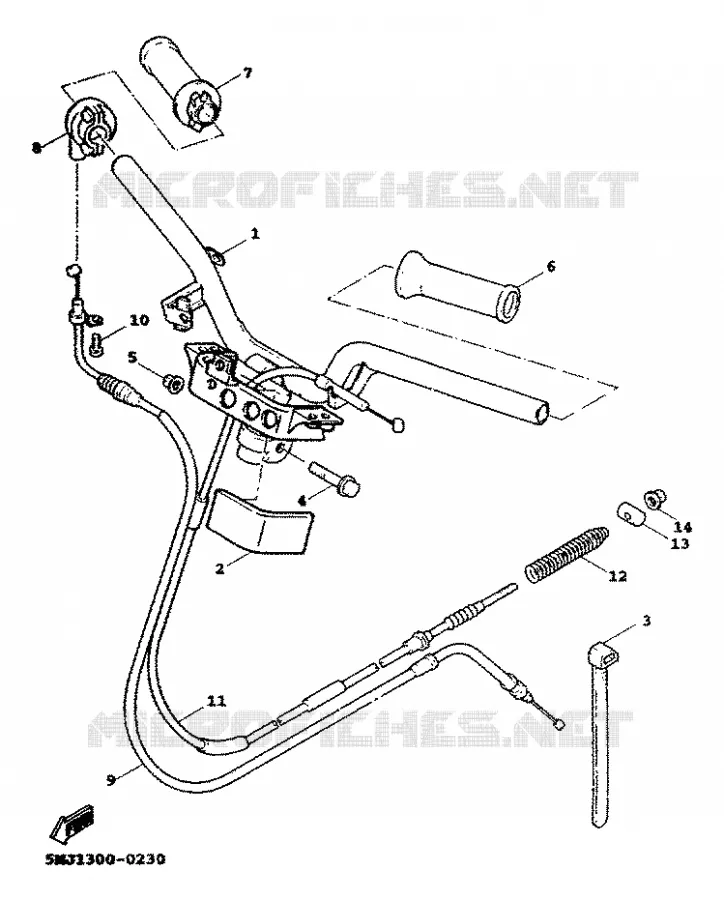 STUUR / KABEL Yamaha SCOOTER 125 2000 FLAME  XC125A FLAME