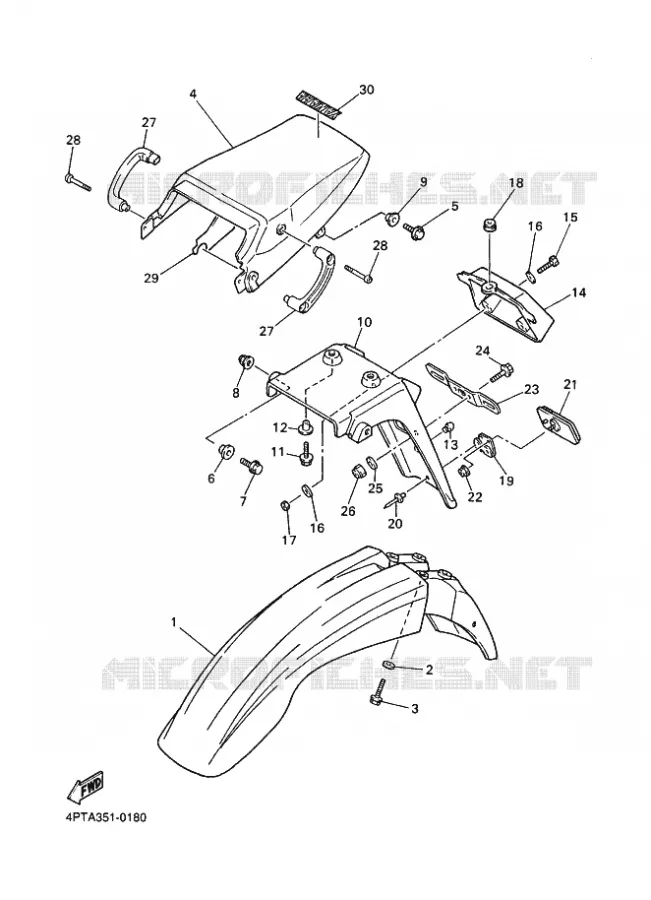 SPATBORD Yamaha MOTO 600 2000 XTE  XT600E