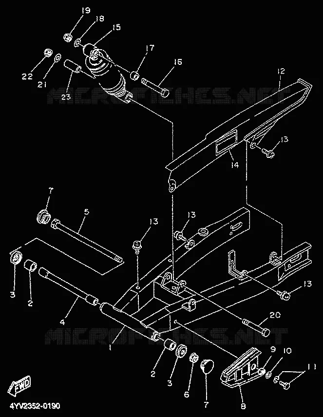 ACHTERBRUG / SCHOKBREKER Yamaha MOTO 50 2000 TZR  TZR50R