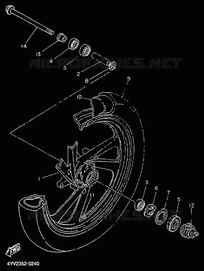 VOORWIEL Yamaha MOTO 50 2000 TZR  TZR50R