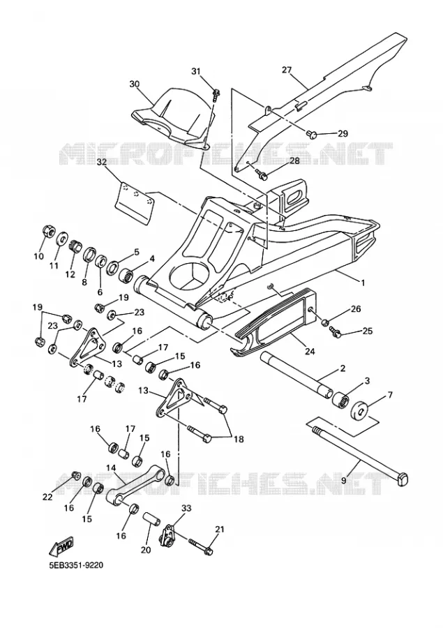 ACHTERBRUG Yamaha MOTO 600 2000 R6  YZF-R6 R6