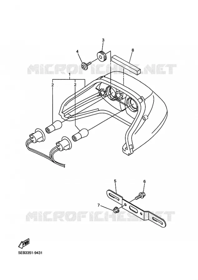 ACHTERLICHT Yamaha MOTO 600 2000 R6  YZF-R6 R6
