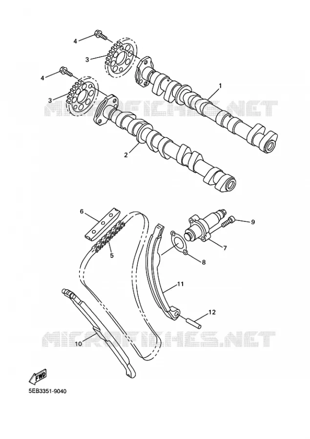 NOKKENAS / KETTING Yamaha MOTO 600 2000 R6  YZF-R6 R6