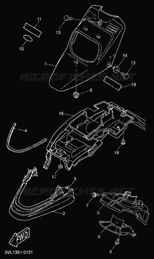 SPATBORD Yamaha SCOOTER 50 1999 BW'S  CW50
