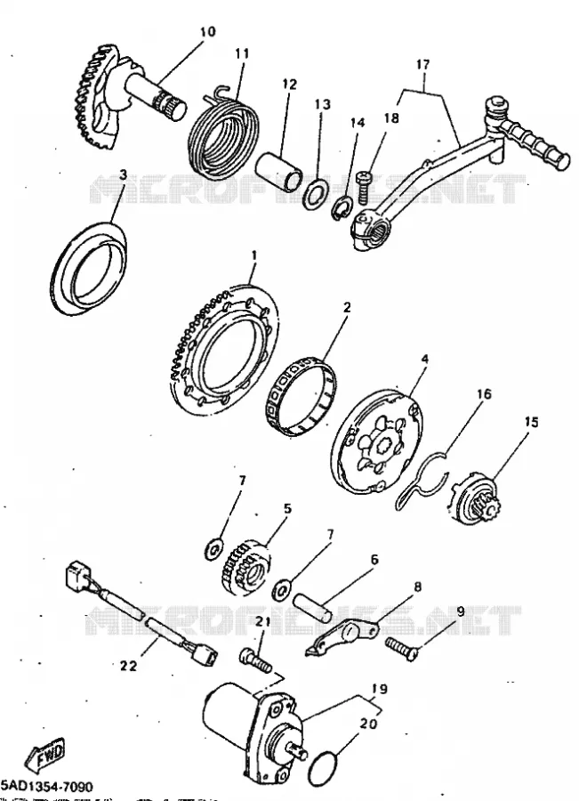 STARTMOTOR Yamaha SCOOTER 50 1999 NEOS  YN50 YN50R NEO'S