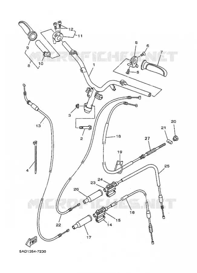 STUUR / KABEL Yamaha SCOOTER 50 1999 NEOS  YN50 YN50R NEO'S