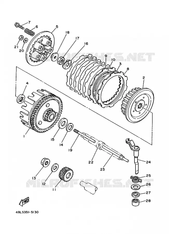 STARTMOTOR KOPPELINGS Yamaha MOTO 125 1999 DTR  DT125R