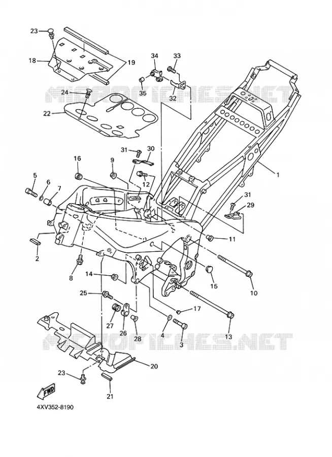 FRAME Yamaha MOTO 1000 1999 R1  YZF-R1 R1