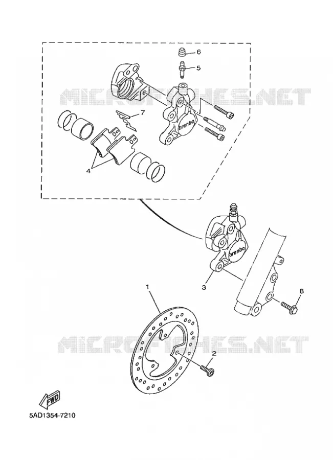 REMKLAUW VOOR Yamaha SCOOTER 50 1999 NEOS  YN50 YN50R NEO'S