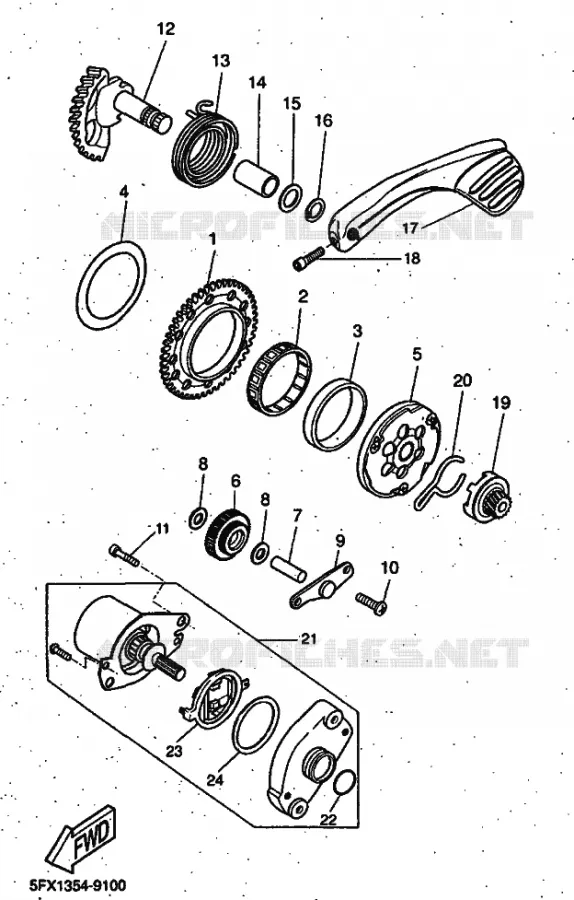 STARTMOTOR Yamaha SCOOTER 50 1999 ROCKET  CW50RSP
