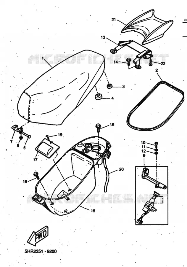 ZADEL / BAGAGE REK Yamaha SCOOTER 50 1999 ROCKET  CW50RSP