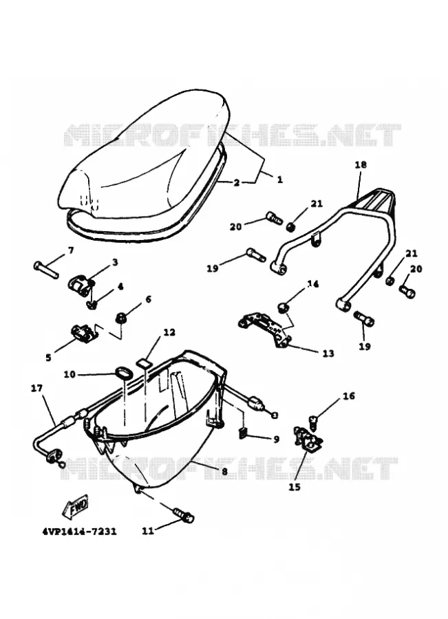 ZADEL / BAGAGE REK Yamaha SCOOTER 100 1999 BOOSTER  YW100 BOOSTER 100