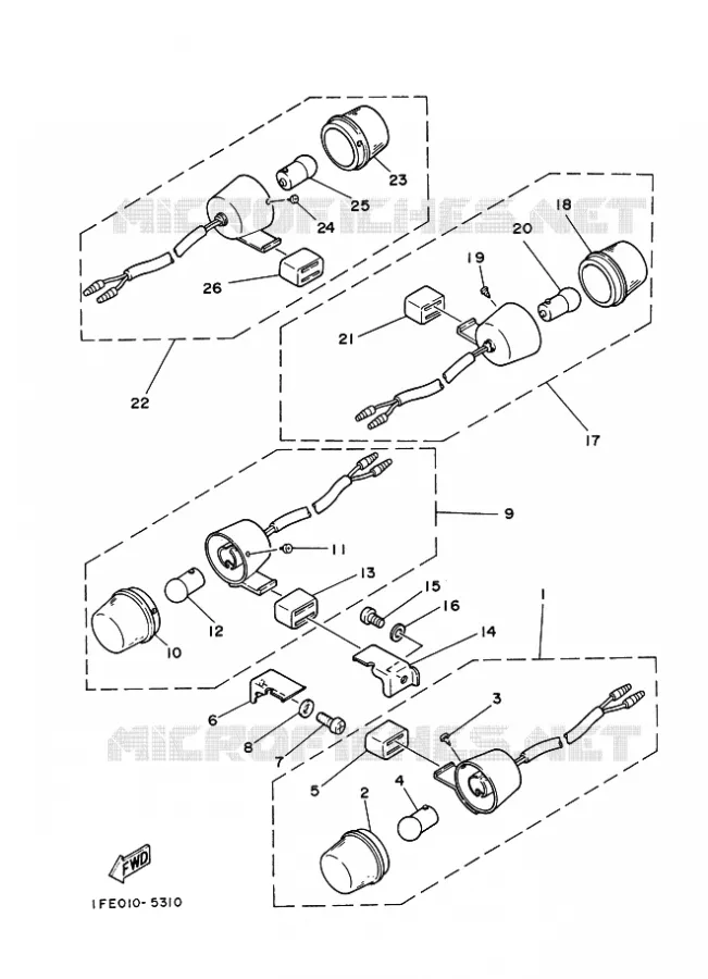 KNIPPERLICHT Yamaha MOTO 200 2008 AG  AG200F
