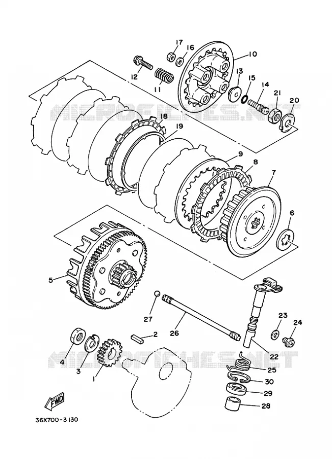 STARTMOTOR KOPPELINGS Yamaha MOTO 200 2008 AG  AG200F