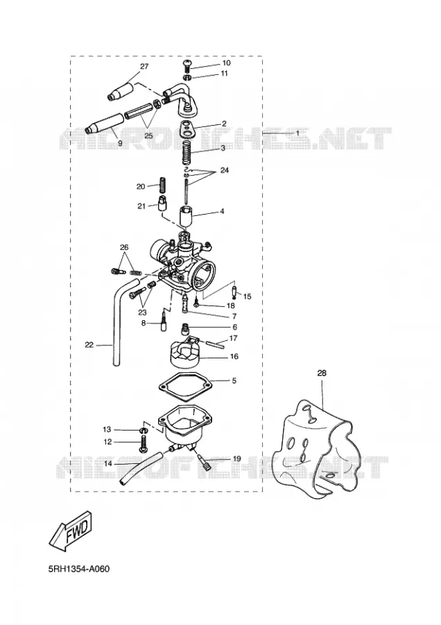 CARBURATEUR  Yamaha SCOOTER 50 2004 ROCKET  CW50RSP POWER ROCKET