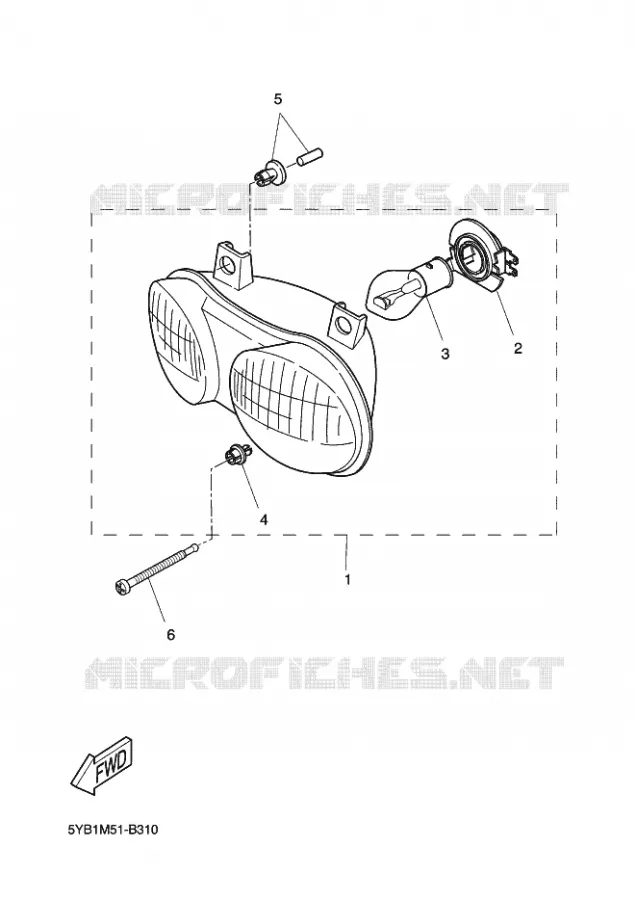 KOPLAMP Yamaha SCOOTER 50 2005 ROCKET  CW50RSP POWER ROCKET