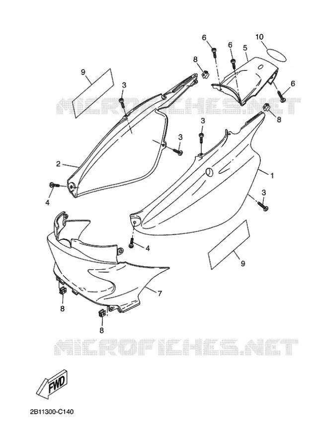 ZIJKUIPDEEL Yamaha SCOOTER 50 2005 ROCKET  CW50RSP POWER ROCKET