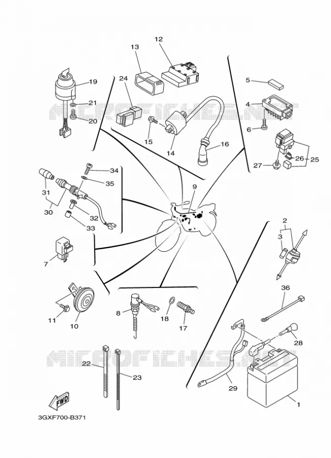 ELECTRISCH 2 Yamaha MOTO 200 2008 AG  AG200F