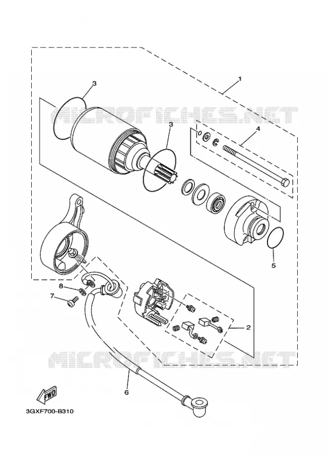 STARTMOTOR Yamaha MOTO 200 2008 AG  AG200F