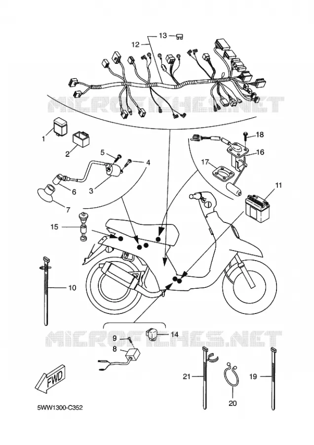 ELECTRISCH 2 Yamaha SCOOTER 50 2007 BOOSTER  CW50