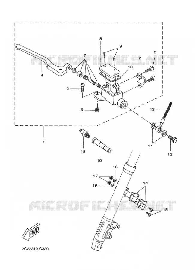 REMPOMP VOOR Yamaha MOTO 50 2004 X-LIMIT  DT50RSM X-LIMIT S.M