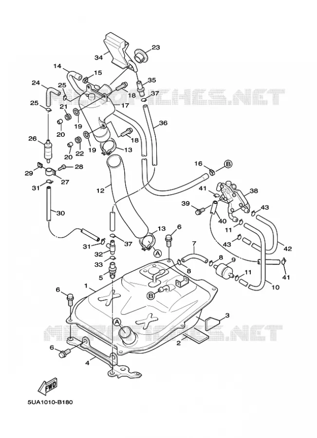 BENZINE TANK Yamaha SCOOTER 125 2005 FLAME X  XC125 FLAME  X