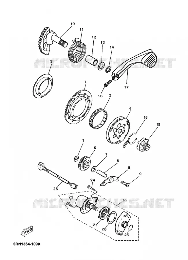 STARTMOTOR Yamaha SCOOTER 50 2004 OVETTO  YN50 OVETTO 50