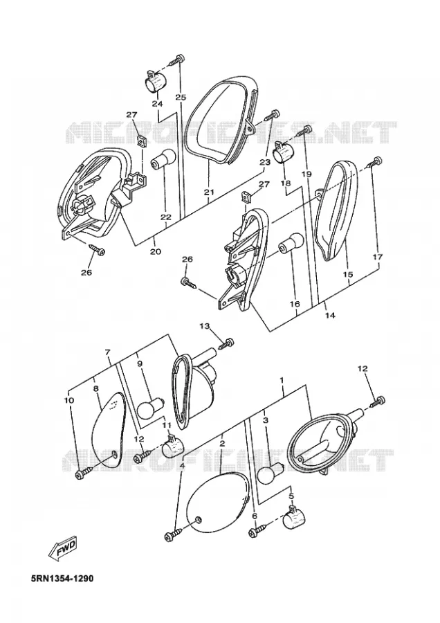 KNIPPERLICHT Yamaha SCOOTER 50 2006 OVETTO  YN50 OVETTO 50