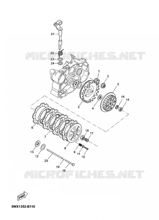 STARTMOTOR KOPPELINGS Yamaha MOTO 50 2004 XPOWER  TZR50 X-POWER