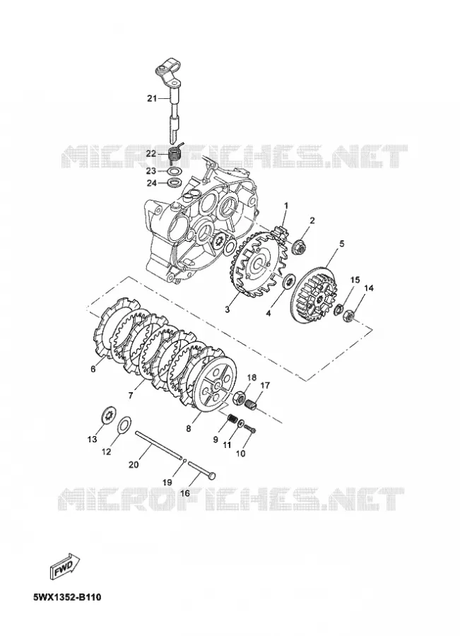 STARTMOTOR KOPPELINGS Yamaha MOTO 50 2005 XPOWER  TZR50 X-POWER
