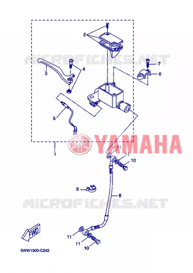 REMPOMP VOOR Yamaha SCOOTER 50 2005 BOOSTER  CW50N
