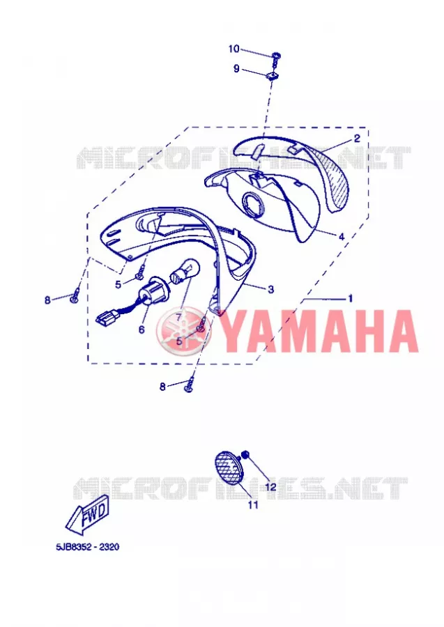 ACHTERLICHT Yamaha SCOOTER 50 2004 FLIPPER  YH50 FLIPPER