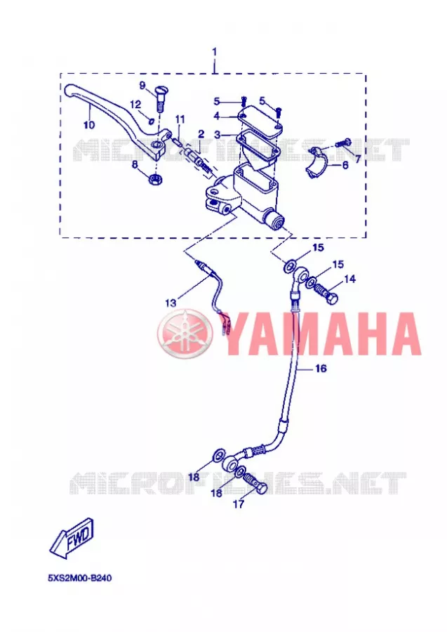 REMPOMP VOOR Yamaha SCOOTER 50 2004 FLIPPER  YH50 FLIPPER