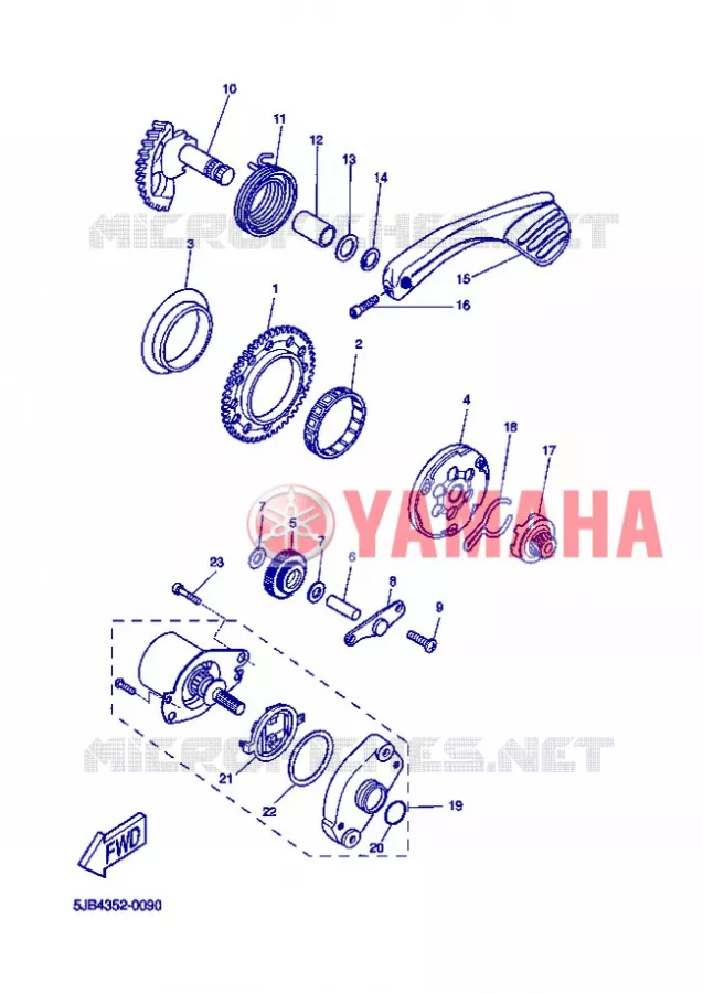 STARTMOTOR Yamaha SCOOTER 50 2004 FLIPPER  YH50 FLIPPER