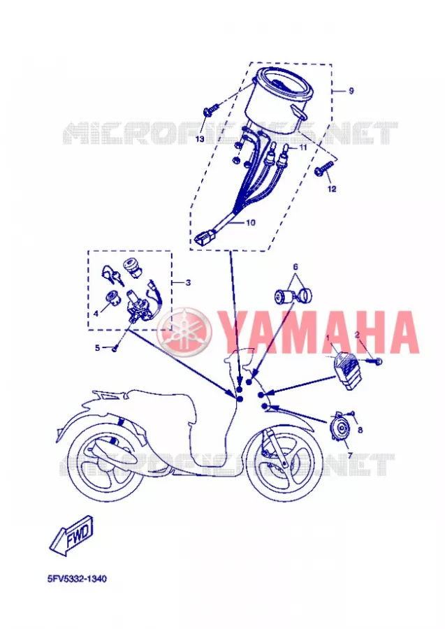 ELECTRISCH 1 Yamaha SCOOTER 50 2005 FLIPPER  YH50 FLIPPER