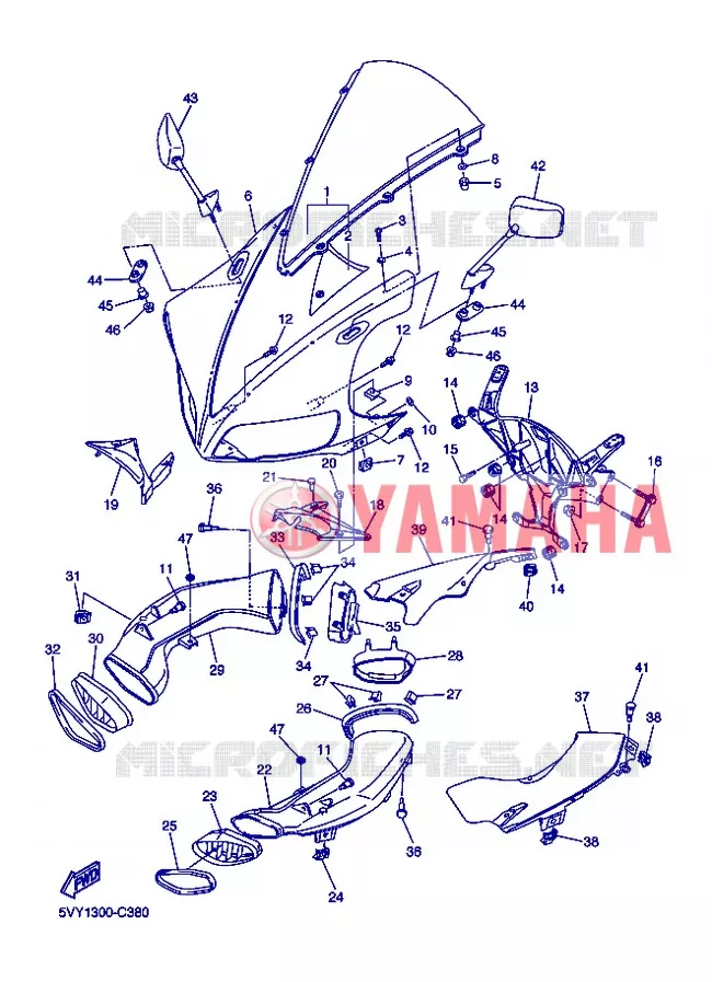 KAP 1 Yamaha MOTO 1000 2004 R1  YZF-R1 YZF-R1S R1