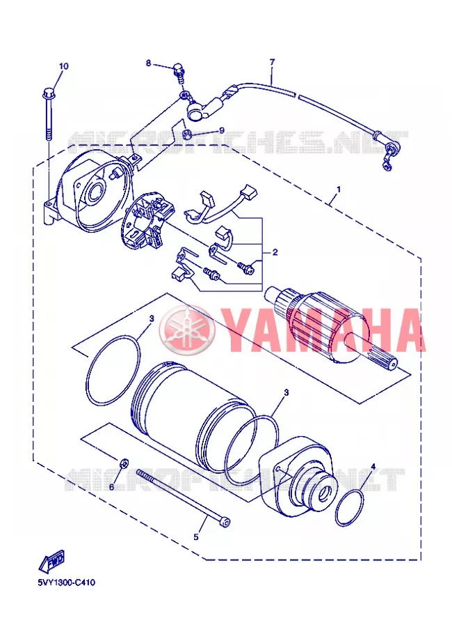 STARTMOTOR Yamaha MOTO 1000 2004 R1  YZF-R1 YZF-R1S R1