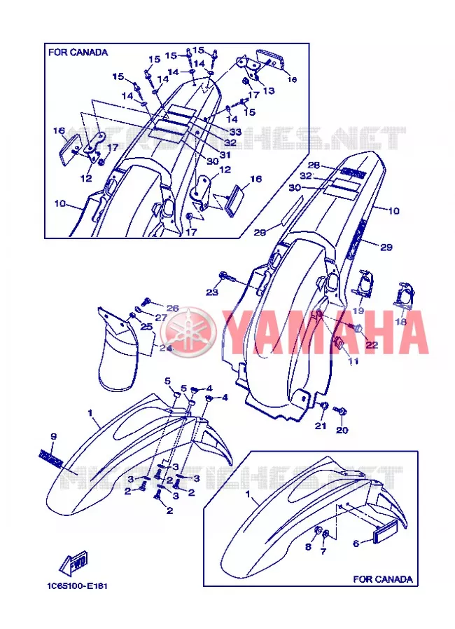 SPATBORD Yamaha MOTO 230 2006 TTR  TT-R230 TTR230V