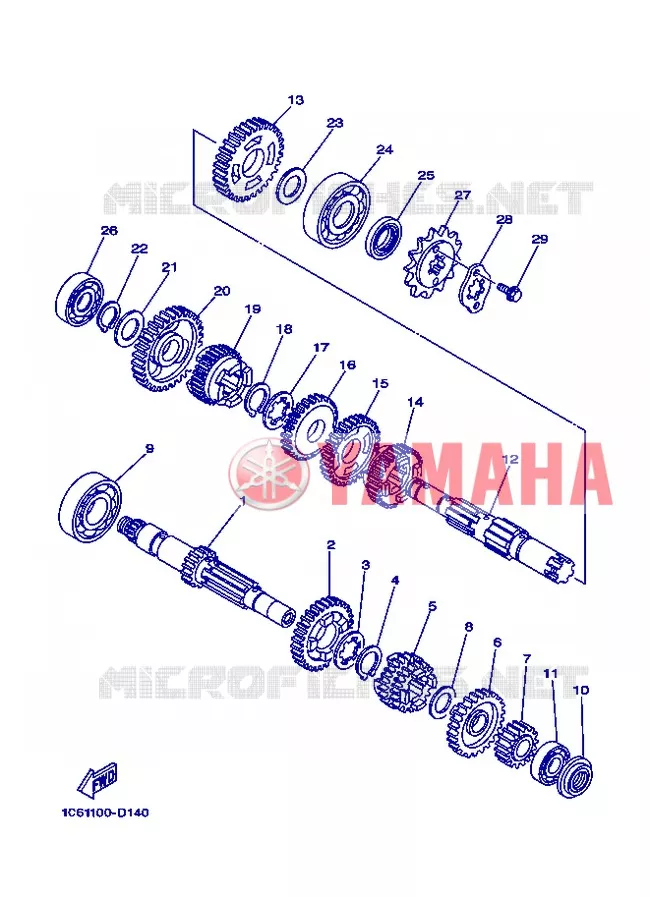 TRANSMISSIE Yamaha MOTO 230 2006 TTR  TT-R230 TTR230V