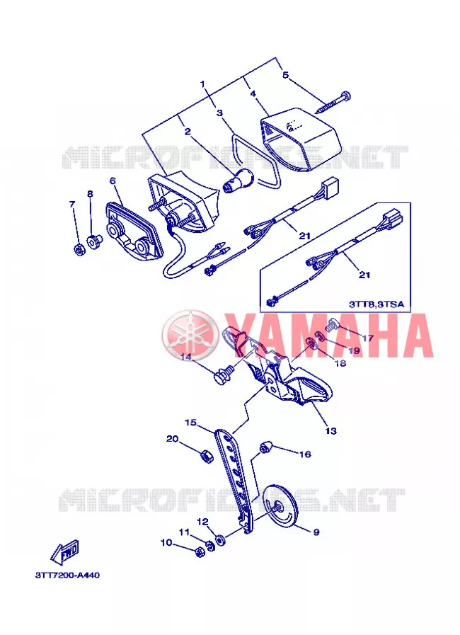 ACHTERLICHT Yamaha MOTO 125 2007 DT  DT125
