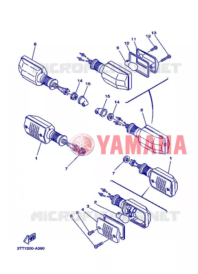 KNIPPERLICHT Yamaha MOTO 125 2007 DT  DT125