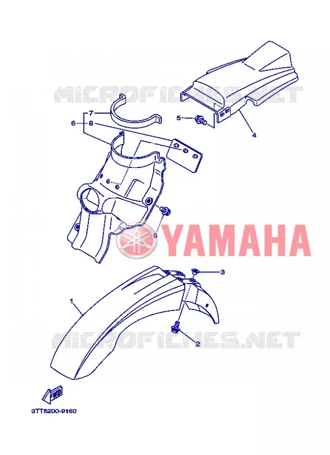 SPATBORD Yamaha MOTO 125 2007 DT  DT125