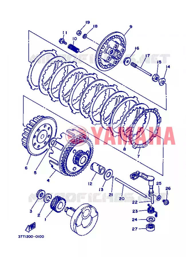 STARTMOTOR KOPPELINGS Yamaha MOTO 125 2007 DT  DT125