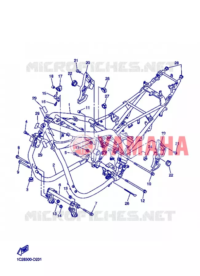 FRAME Yamaha MOTO 1000 2005 FAZER  FZS1000 FZS1000T FZ1