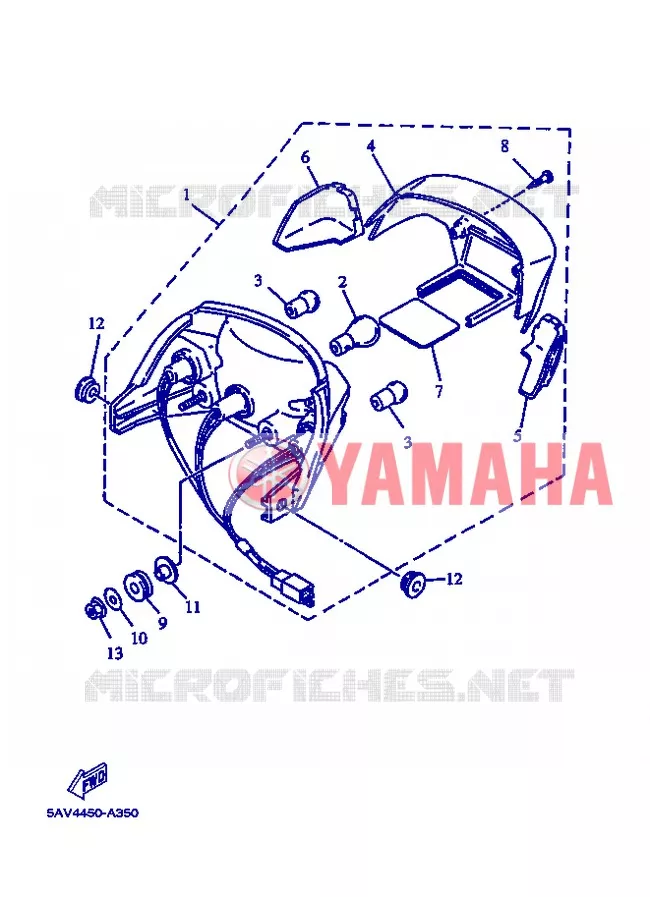 ACHTERLICHT Yamaha MOTO 105 2004 Autres modeles  T105SE
