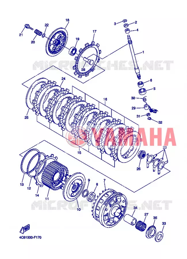 STARTMOTOR KOPPELINGS Yamaha MOTO 1000 2007 R1  YZF-R1