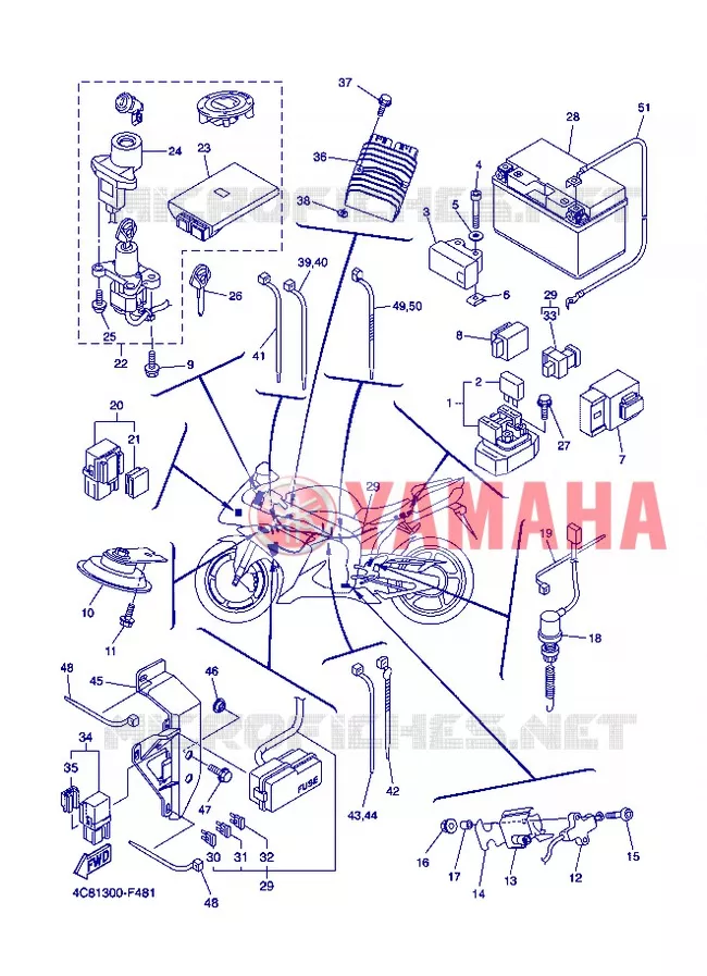 ELECTRISCH 2 Yamaha MOTO 1000 2007 R1  YZF-R1 R1