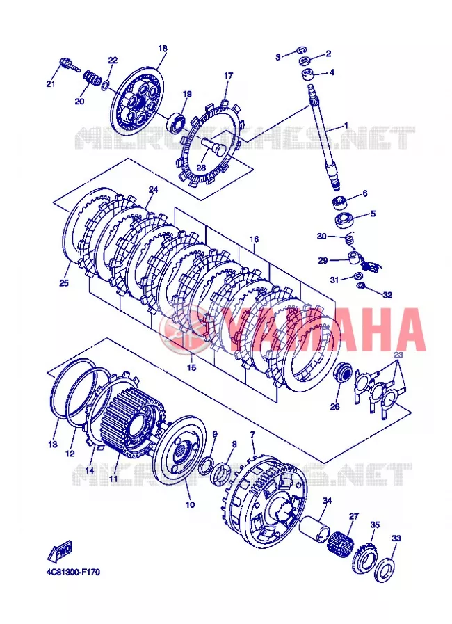 STARTMOTOR KOPPELINGS Yamaha MOTO 1000 2007 R1  YZF-R1 R1